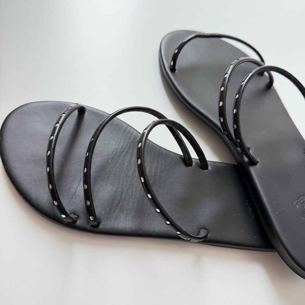 Ancient Greek Sandals Black Strappy Sandals